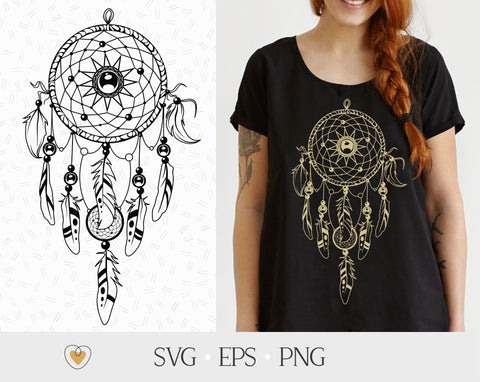 Dreamcatcher svg, Feather svg, Boho svg, Dreamcatcher png SVG Pretty Meerkat 