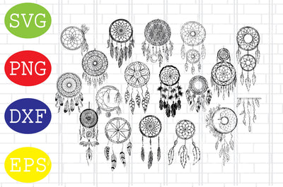 Dreamcatcher SVG, Split Monogram Dreamcatcher SVG, Dreamcatcher Clipart, Feathers Svg, Boho Svg, Native American Svg SVG DigitalSvgFiles 