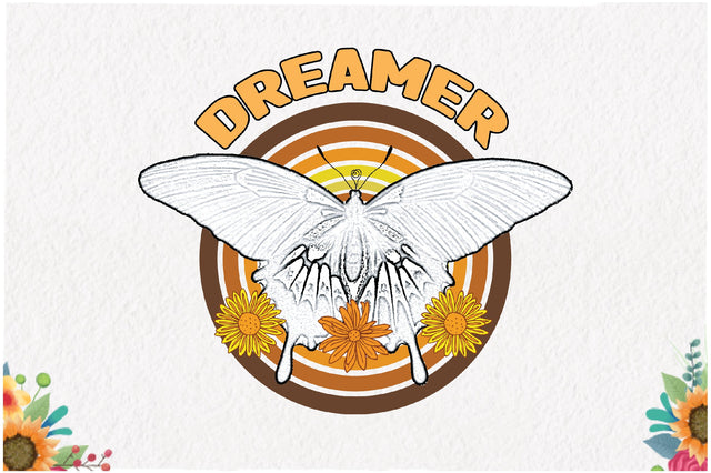 Dreamer Butterfly Retro Sublimation Sublimation Jagonath Roy 