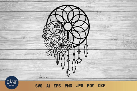 Dreamer SVG, Boho Dream Catcher SVG, Summer Dreamcatcher SVG. SVG Elinorka 