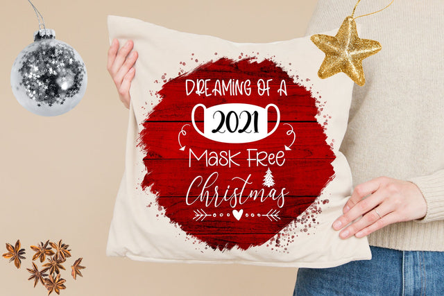 Dreaming of a -Christmas Ornament Sublimation Pandemic Sublimation Happy Printables Club 