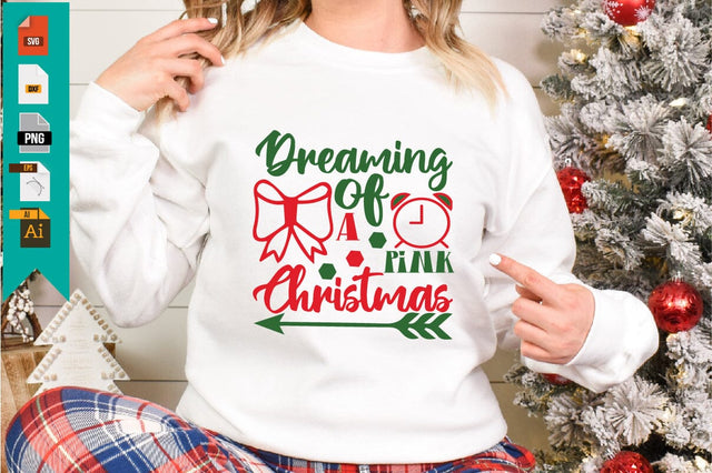 Dreaming of a Pink Christmas SVG Craftlabsvg24 