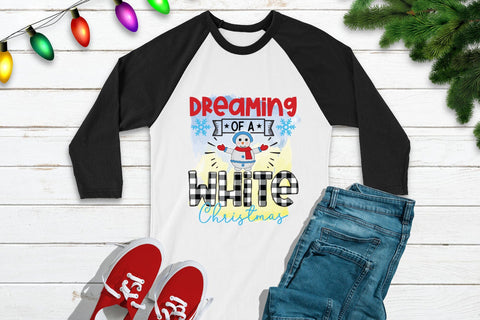 Dreaming of a White Christmas PNG Sublimation Sublimation CraftLabSVG 