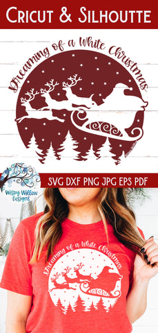 Dreaming Of A White Christmas SVG SVG Wispy Willow Designs 