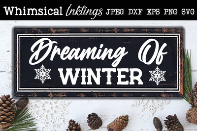 Dreaming Of Winter SVG SVG Whimsical Inklings 