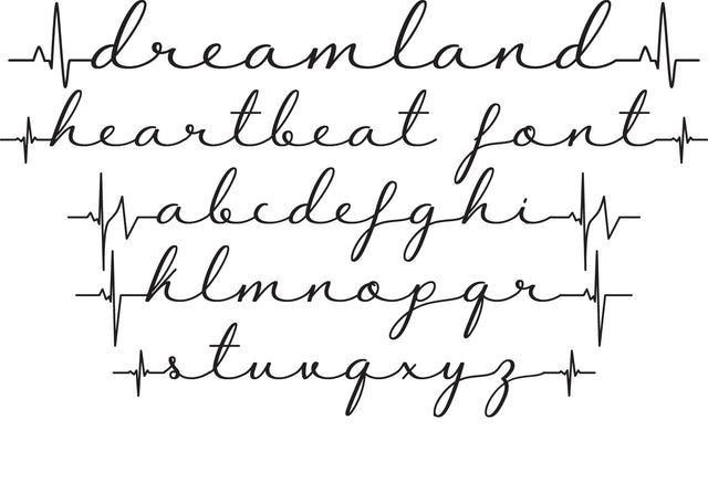 Dreamland Heartbeat Font Font Rivka’s Renditions 
