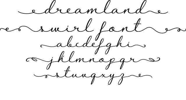 Dreamland Swirl Font Font Rivka’s Renditions 