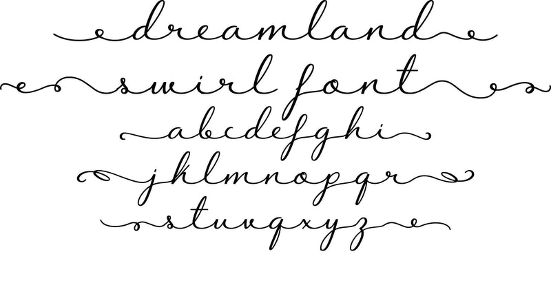 Dreamland Swirl Font Font Rivka’s Renditions 