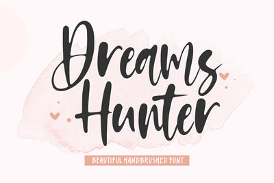 Dreams Hunter Beautiful Handbrushed Font Font Balpirick 