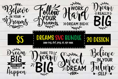 Dreams SVG Design Bundle SVG shah alam 