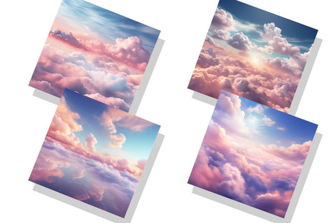 Dreamy Clouds backgrounds bundle Sublimation Regulrcrative 