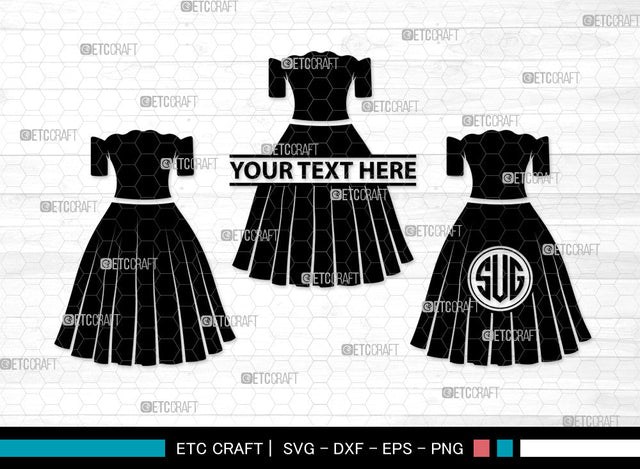 Dress Monogram SVG | Women's Dresses Svg | Dresses Svg | Gown Svg | Long Gown Svg | Prom Dress Svg | Wedding Dress Svg | Dress Monogram SVG ETC Craft 