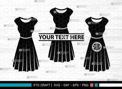 Dress Monogram SVG | Women's Dresses Svg | Dresses Svg | Gown Svg | Long Gown Svg | Prom Dress Svg | Wedding Dress Svg | Dress Monogram SVG ETC Craft 