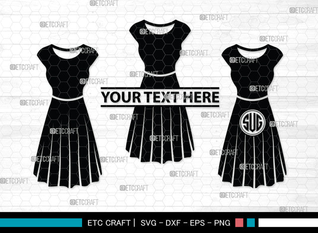 Dress Monogram SVG | Women's Dresses Svg | Dresses Svg | Gown Svg | Long Gown Svg | Prom Dress Svg | Wedding Dress Svg | Dress Monogram SVG ETC Craft 