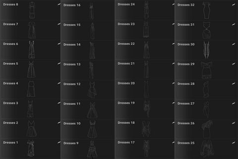 Dress Procreate Stamps SVG SvgOcean 