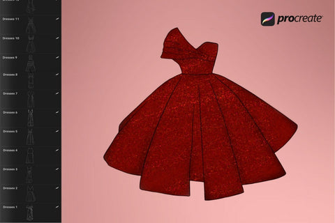 Dress Procreate Stamps SVG SvgOcean 