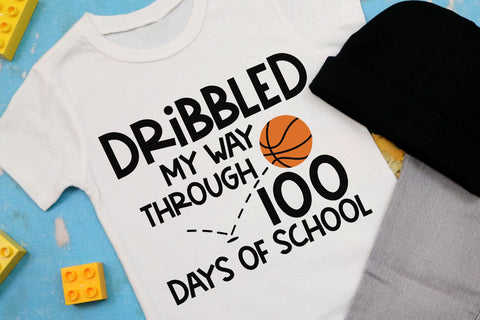 Dribbled My Way Through 100 Days Basketball SVG Morgan Day Designs 
