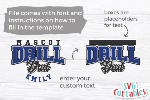 Drill svg - Drill Team Cut File - Drill Dad Template 005 - svg - eps - dxf - png - Silhouette - Cricut - Digital Download SVG Svg Cuttables 