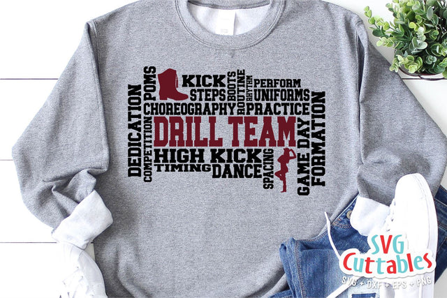Drill svg - Drill Team Cut File - Drill Team Word Art - Subway Art - svg - eps - dxf - png - Silhouette - Cricut - Digital Download SVG Svg Cuttables 