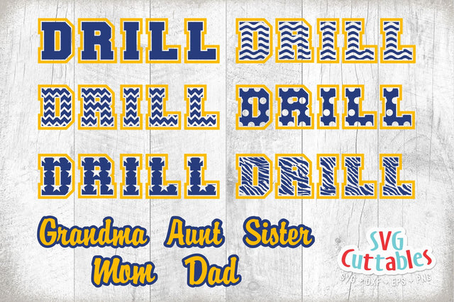 Drill svg - Drill Team Cut File - Drill Template 0010 - svg - eps - dxf - png - Silhouette - Cricut - Digital Download SVG Svg Cuttables 