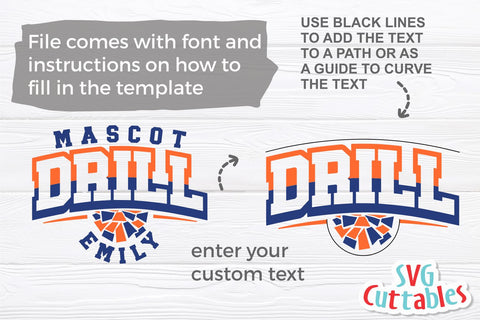 Drill svg - Drill Team Cut File - Drill Template 007 - svg - eps - dxf - png - Silhouette - Cricut - Digital Download SVG Svg Cuttables 