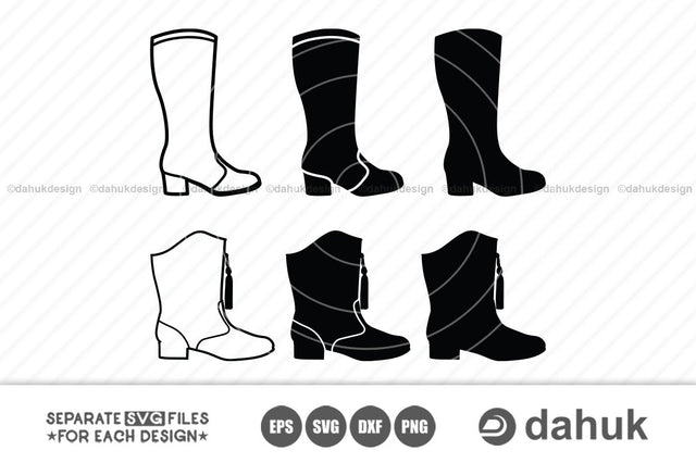Drill Team Majorette Boots SVG, leather majorette svg, majorette boots, Cut file, for silhouette, svg, eps, dxf, cricut design space SVG dahukdesign 