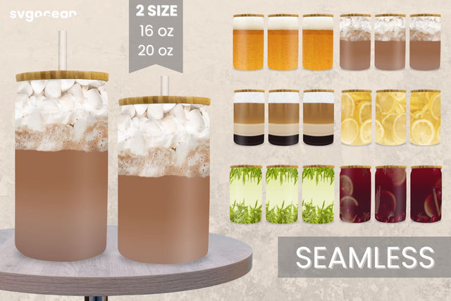 Drink Can Glass Bundle | PNG | 16 Oz | 20 Oz Libbey Glass SVG SvgOcean 