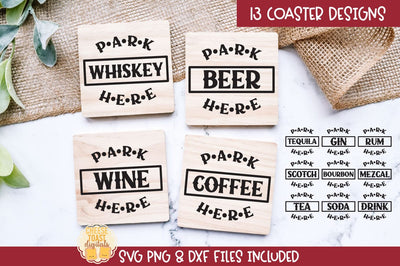 Drink Coaster SVG Bundle | 13 Square Coaster Designs SVG Cheese Toast Digitals 