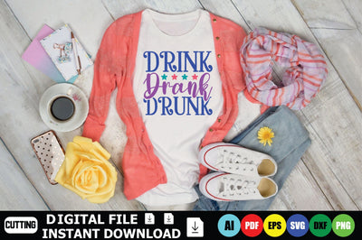 Drink Drank Drunk SVG Shahin alam 