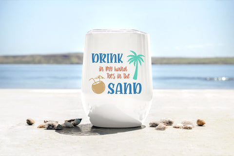 Drink In My Hand Toes In The Sand SVG | Summer Cut File SVG B Renee Design 