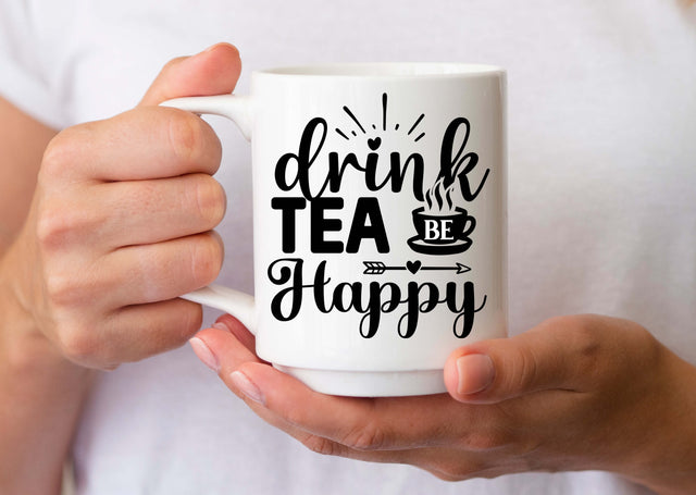 Drink tea be happy SVG SVG CraftingStudio 