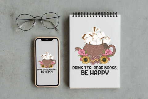 Drink Tea Read Books Be Happy Sublimation Sublimation Jagonath Roy 