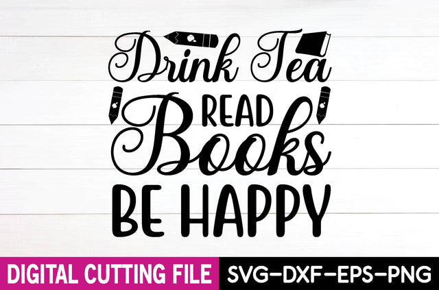 drink tea read books be happy SVG md faruk hossain 