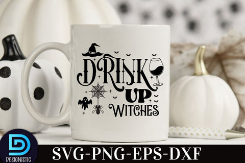 drink up witches, Halloween T shirt Design, SVG DESIGNISTIC 