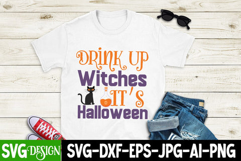 Drink Up Witches it' s Halloween SVG Cut File, Drink Up Witches it' s Halloween Sublimation Design, Halloween SVG bundle, Halloween Quotes SVG ,Halloween SVG Sublimation Design, Trick or Treat SVG SVG BlackCatsMedia 