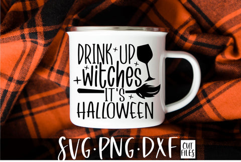 Drink Up Witches It's Halloween SVG, Png, DXF | Funny Wine Halloween Design SVG RedFoxDesignsUS 