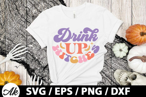 Drink up witches Retro SVG SVG akazaddesign 