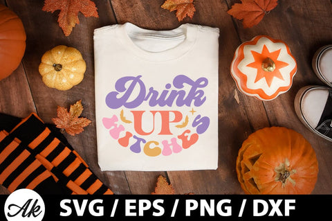 Drink up witches Retro SVG SVG akazaddesign 