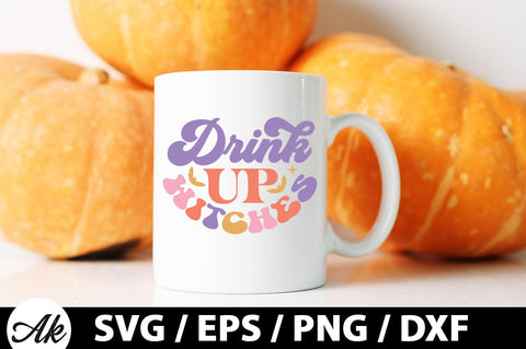 Drink up witches Retro SVG SVG akazaddesign 