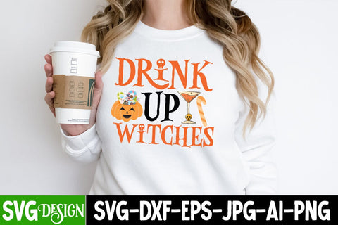 Drink Up Witches SVG Cut File, Drink Up Witches Sublimation Design, Drink Up Witches SVG Quotes SVG BlackCatsMedia 