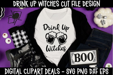 Drink Up Witches SVG Cut File for Cricut and Silhouette SVG Digital Clipart Deals 