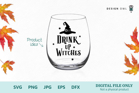 Drink up witches SVG Design Owl 