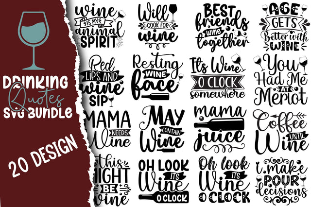 Drinking Quotes SVG Bundle SVG Rupkotha 