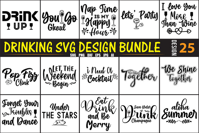 Drinking SVG Bundle SVG nirmal108roy 