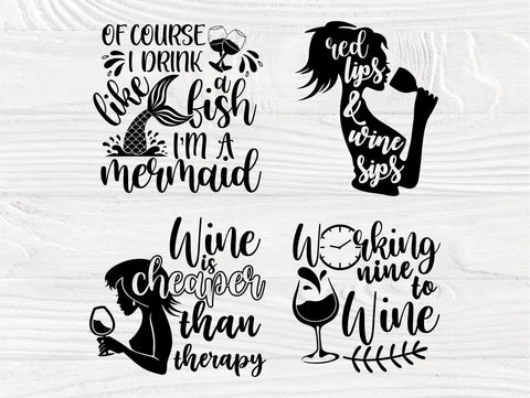 Drinking SVG Bundle, Wine Svg, Wine Quotes, Shirt SVG TonisArtStudio 