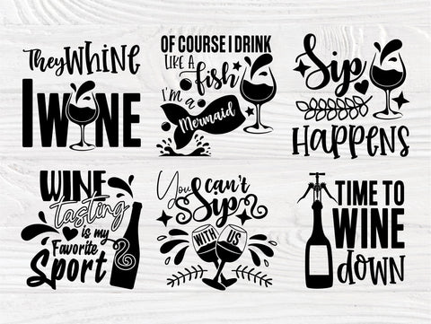 Drinking SVG Bundle, Wine Svg, Wine Quotes, Shirt SVG TonisArtStudio 