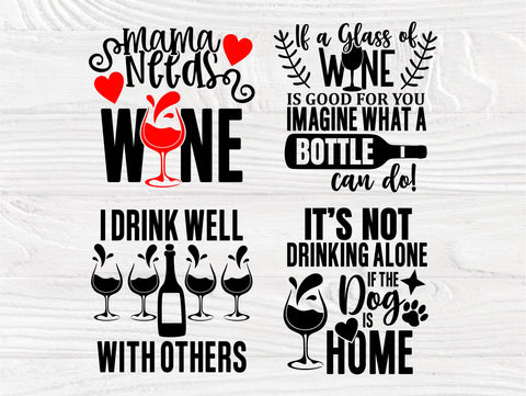 Drinking SVG Bundle, Wine Svg, Wine Quotes, Shirt SVG TonisArtStudio 