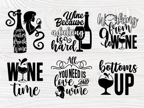 Drinking SVG Bundle, Wine Svg, Wine Quotes, Shirt SVG TonisArtStudio 