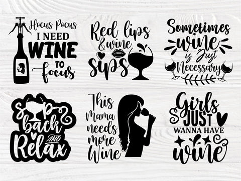 Drinking SVG Bundle, Wine Svg, Wine Quotes, Shirt SVG TonisArtStudio 