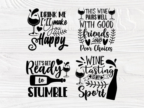 Drinking SVG Bundle, Wine Svg, Wine Quotes, Shirt SVG TonisArtStudio 